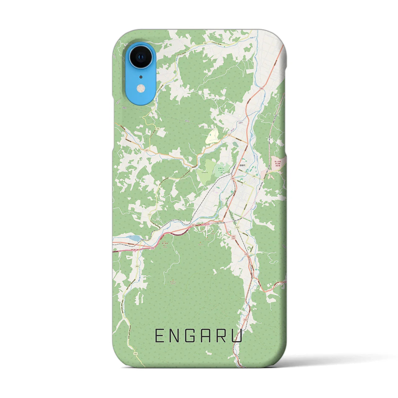 【遠軽(北海道)】地図柄iPhoneケース(バックカバータイプ)