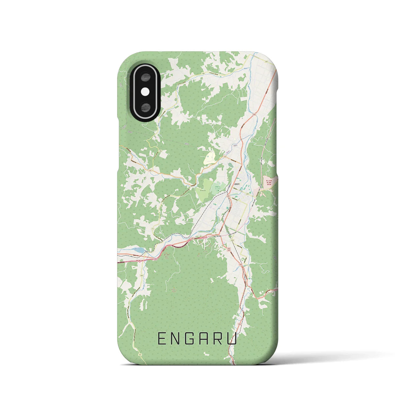 【遠軽(北海道)】地図柄iPhoneケース(バックカバータイプ)