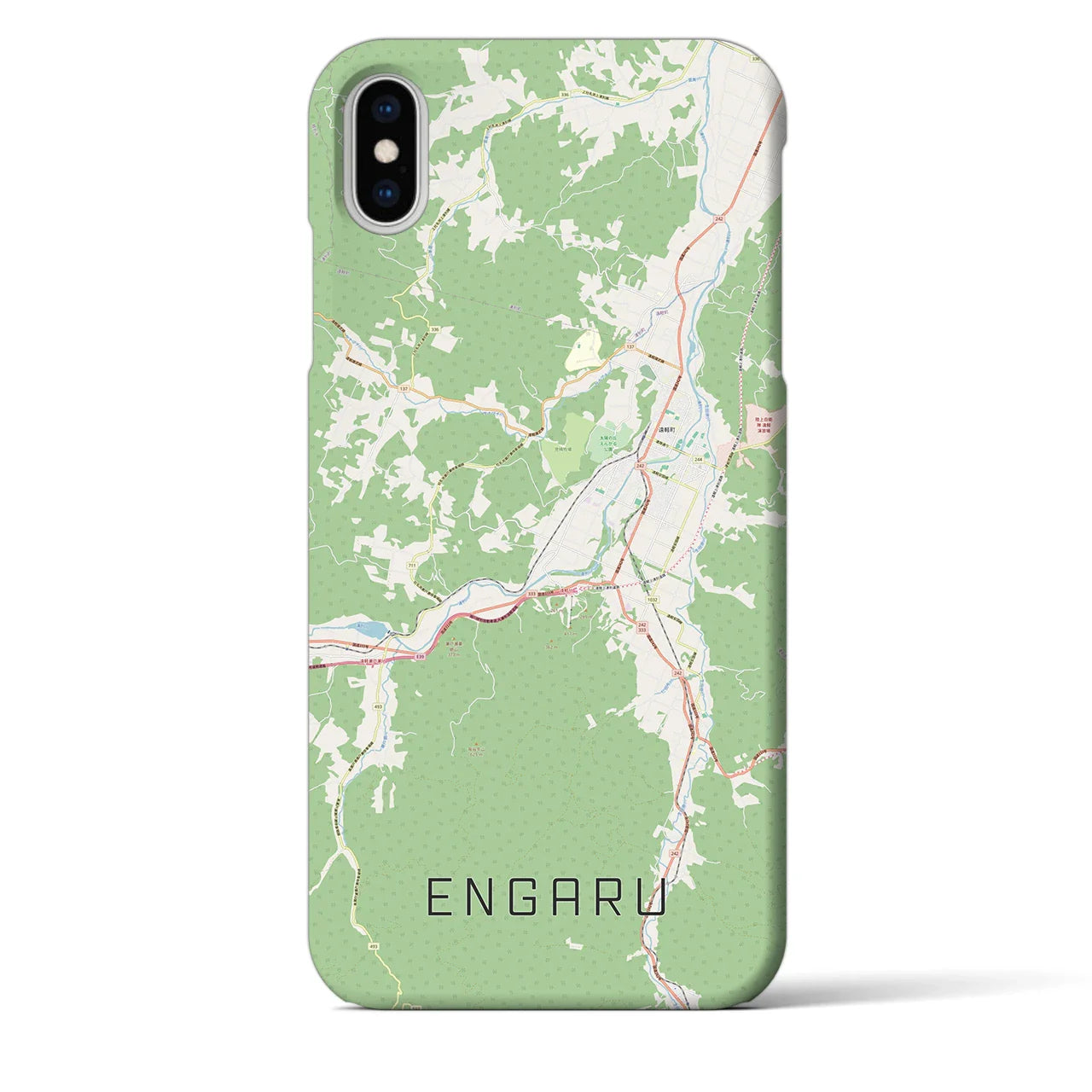 【遠軽(北海道)】地図柄iPhoneケース(バックカバータイプ)
