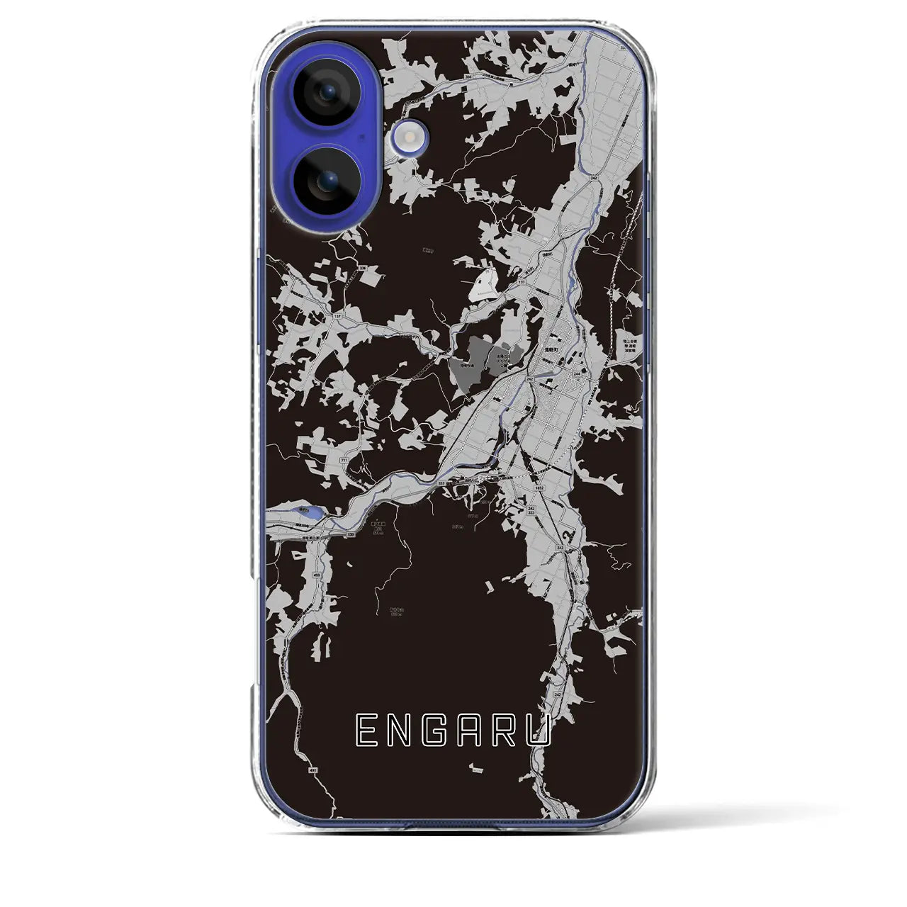 【遠軽(北海道)】地図柄iPhoneケース(クリアタイプ)