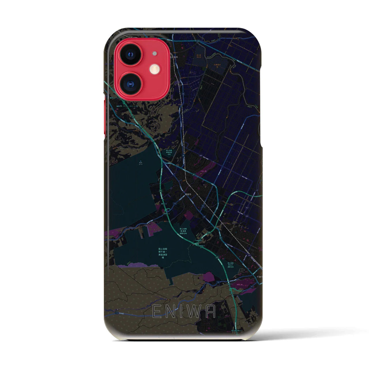 【恵庭(北海道)】地図柄iPhoneケース(バックカバータイプ)