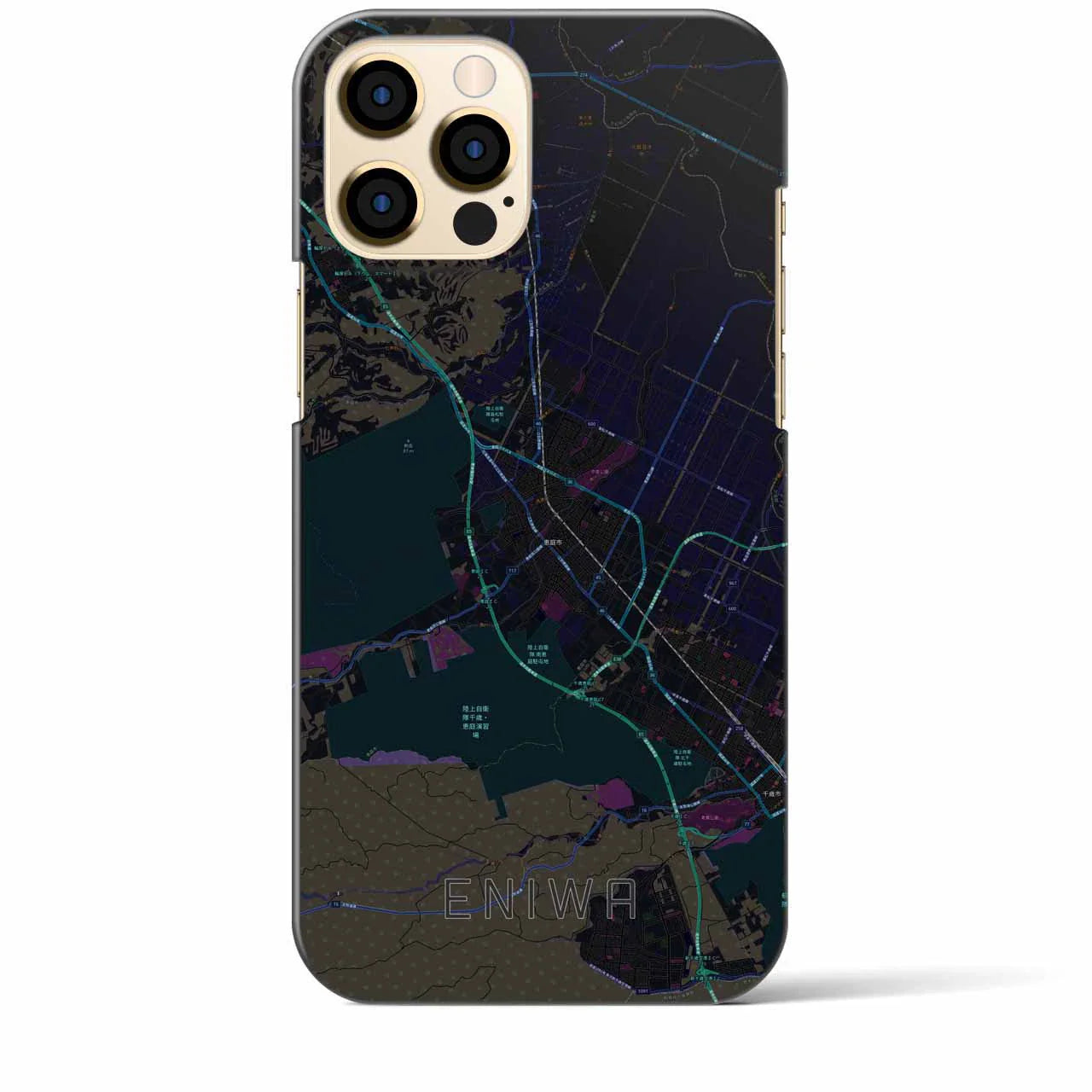 【恵庭(北海道)】地図柄iPhoneケース(バックカバータイプ)