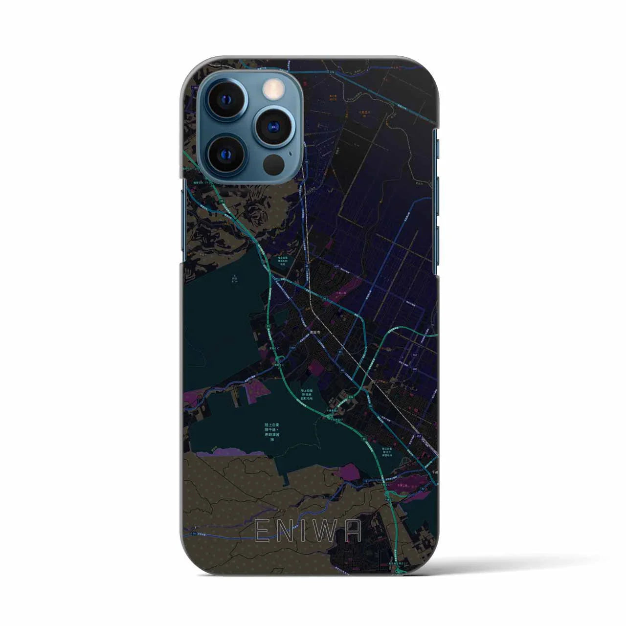 【恵庭(北海道)】地図柄iPhoneケース(バックカバータイプ)