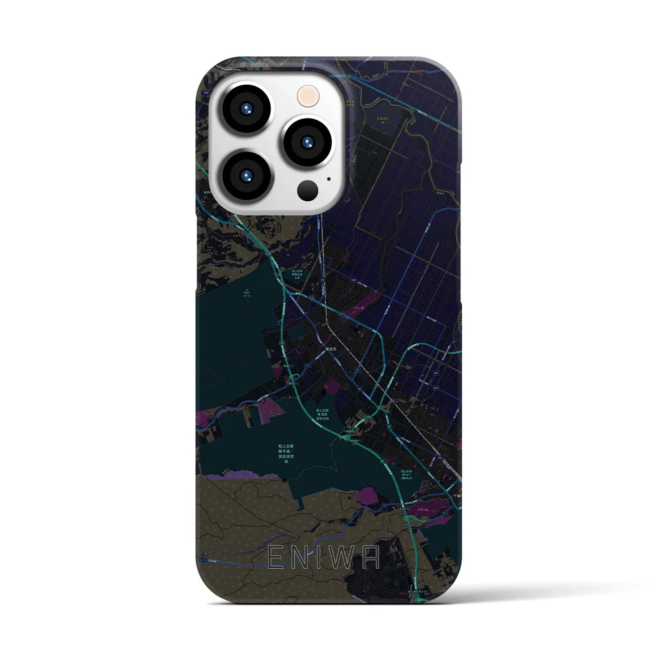 【恵庭(北海道)】地図柄iPhoneケース(バックカバータイプ)