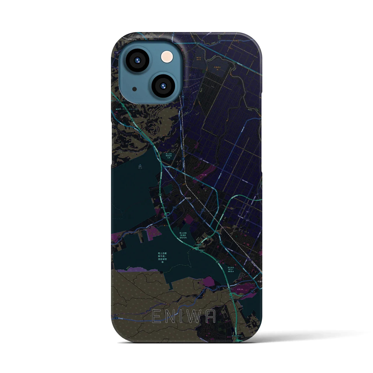 【恵庭(北海道)】地図柄iPhoneケース(バックカバータイプ)