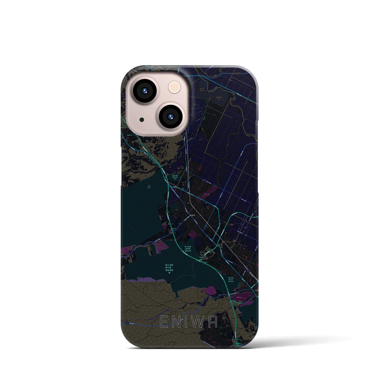 【恵庭(北海道)】地図柄iPhoneケース(バックカバータイプ)