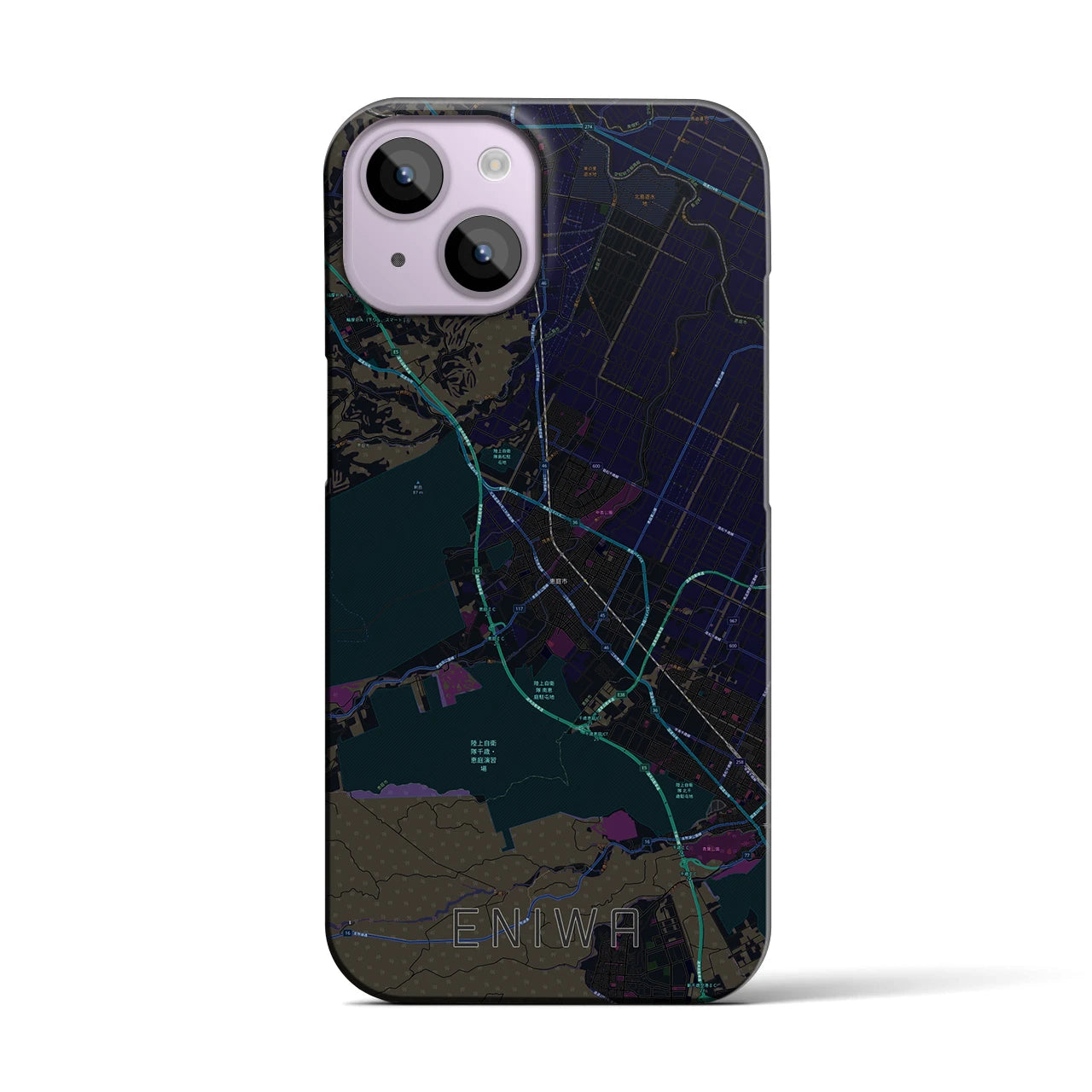 【恵庭(北海道)】地図柄iPhoneケース(バックカバータイプ)