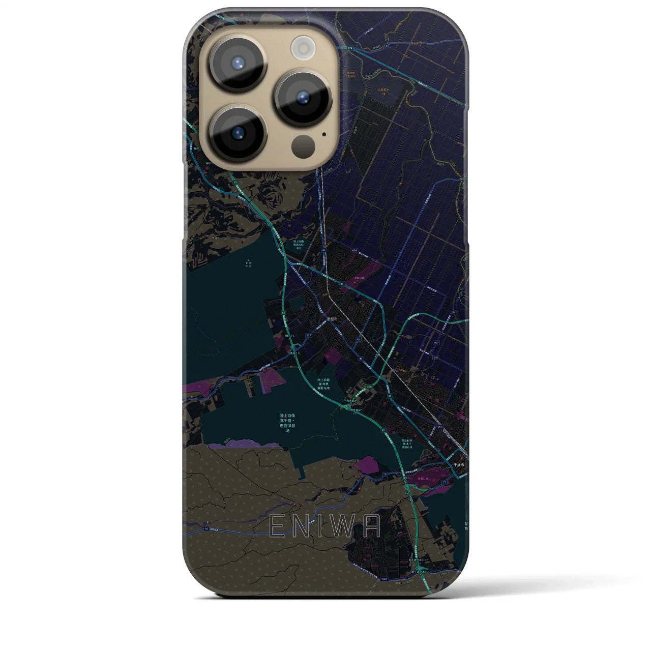 【恵庭(北海道)】地図柄iPhoneケース(バックカバータイプ)