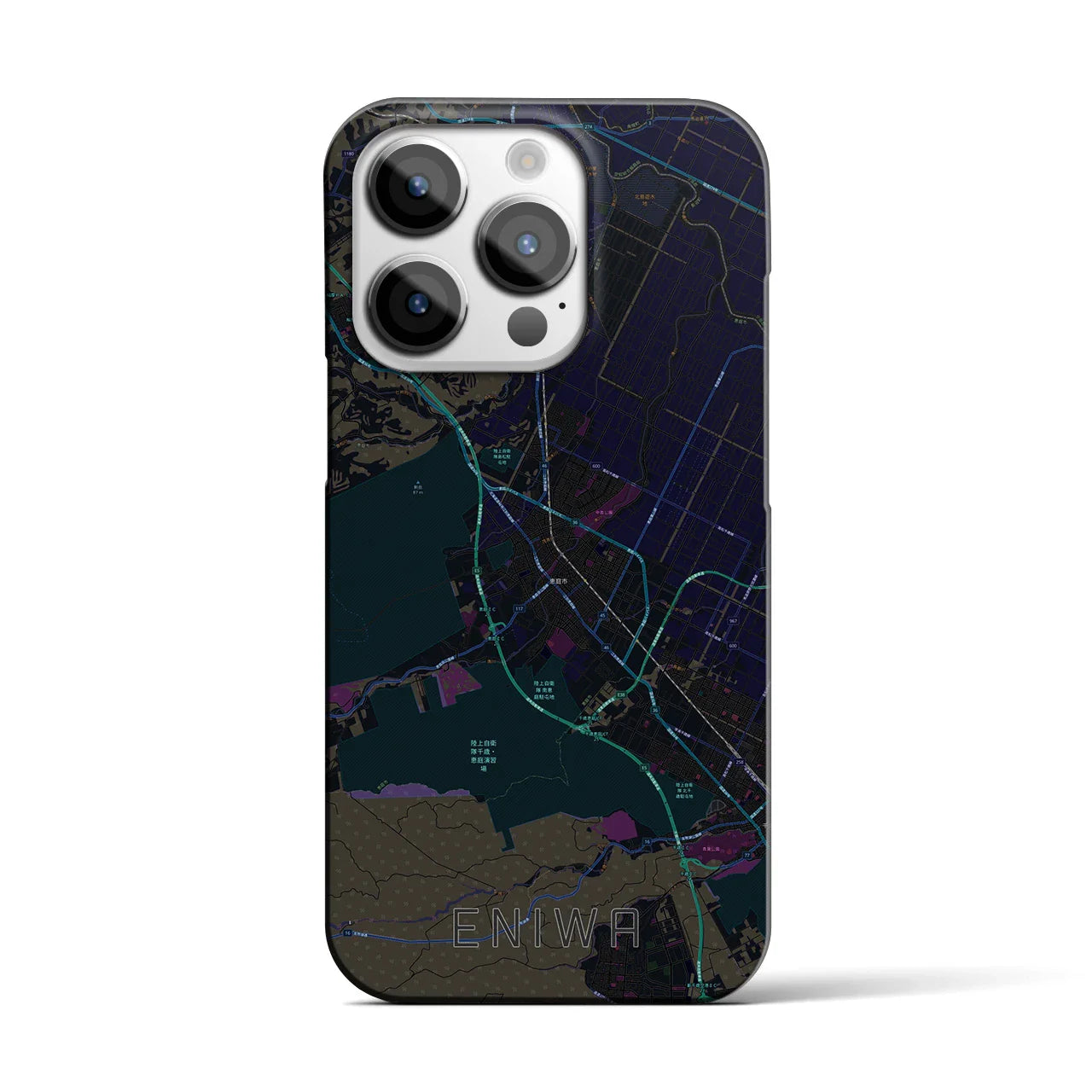 【恵庭(北海道)】地図柄iPhoneケース(バックカバータイプ)