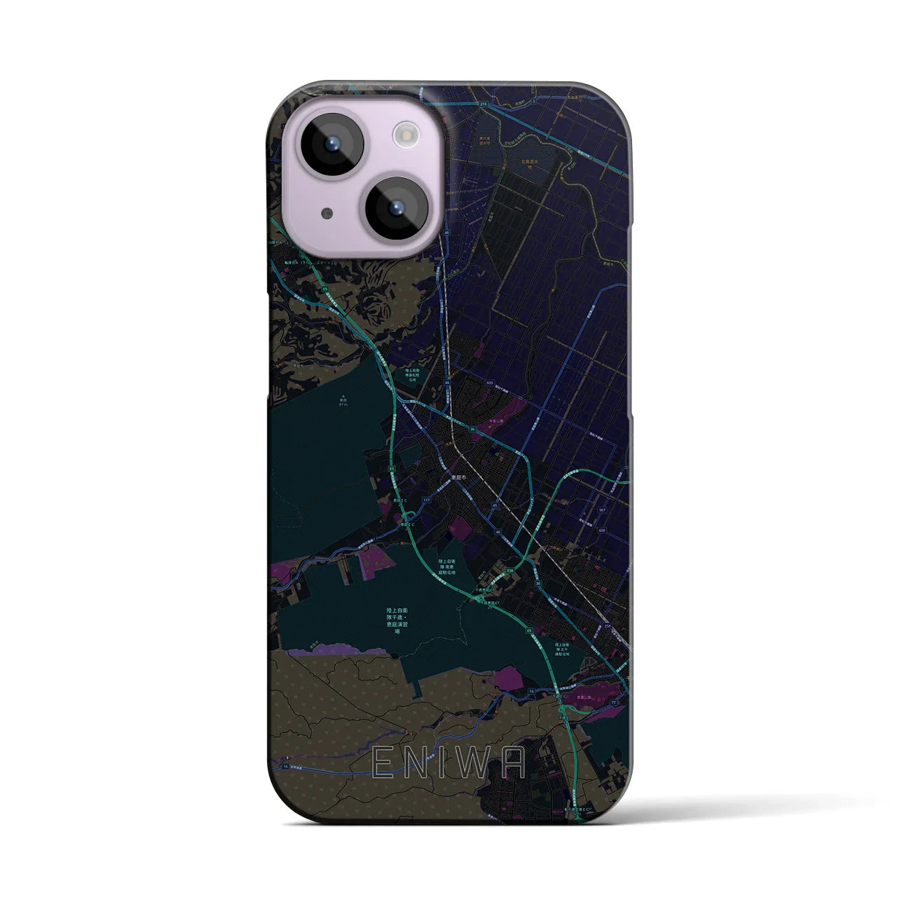 【恵庭(北海道)】地図柄iPhoneケース(バックカバータイプ)