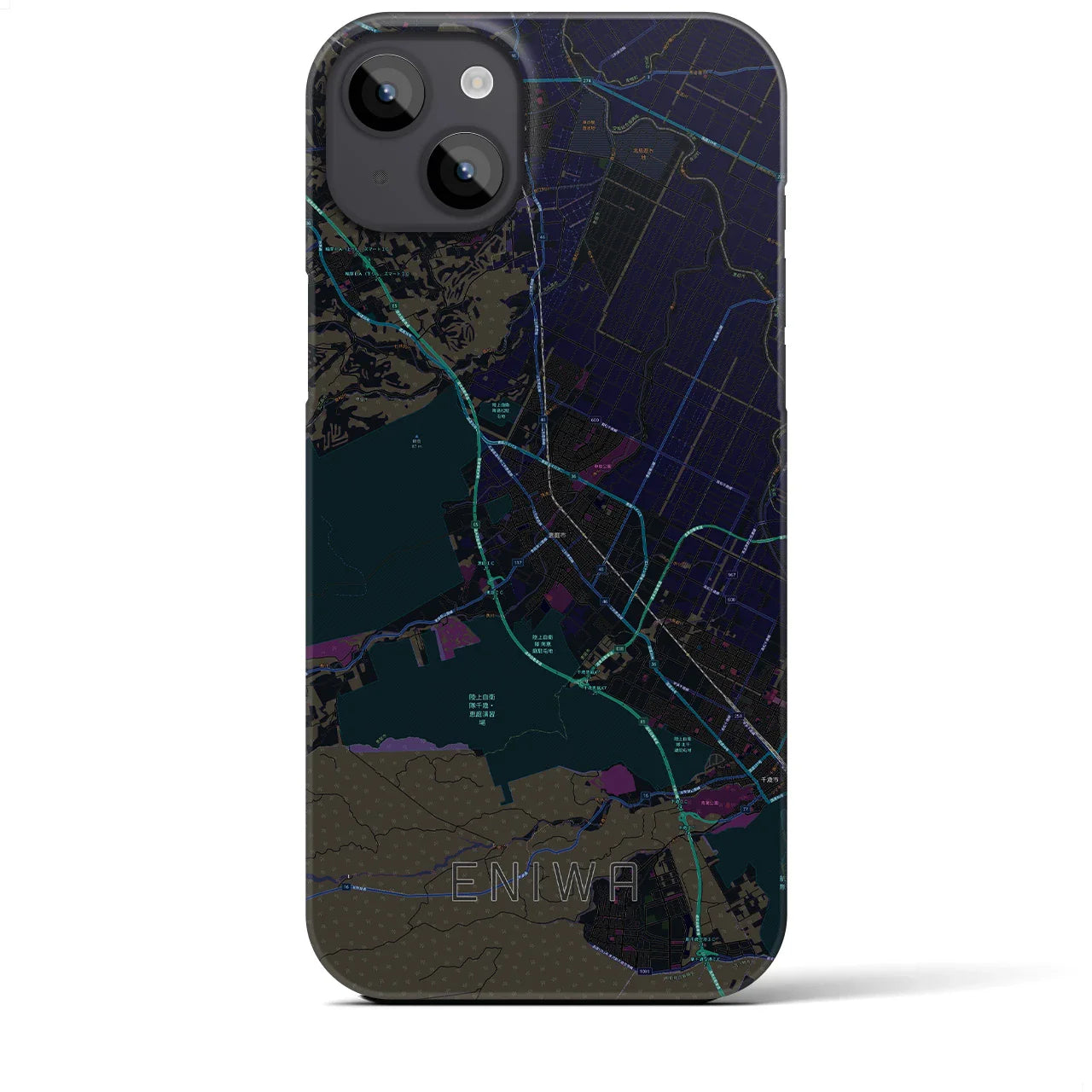 【恵庭(北海道)】地図柄iPhoneケース(バックカバータイプ)