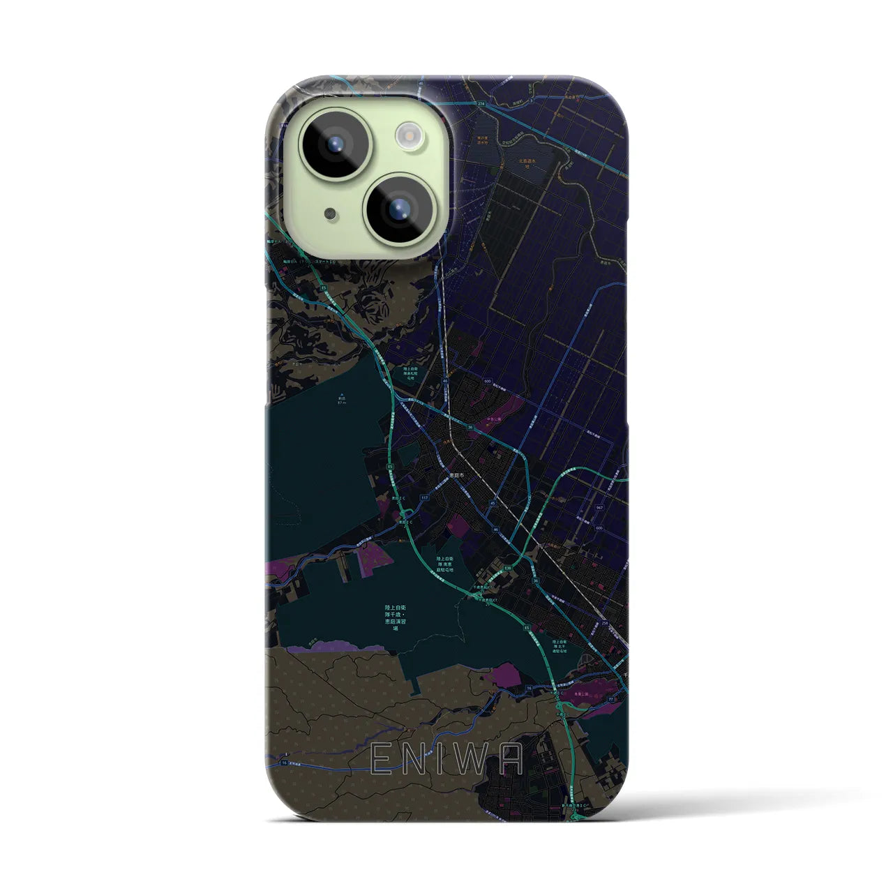 【恵庭(北海道)】地図柄iPhoneケース(バックカバータイプ)