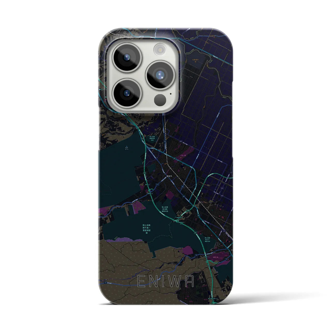 【恵庭(北海道)】地図柄iPhoneケース(バックカバータイプ)