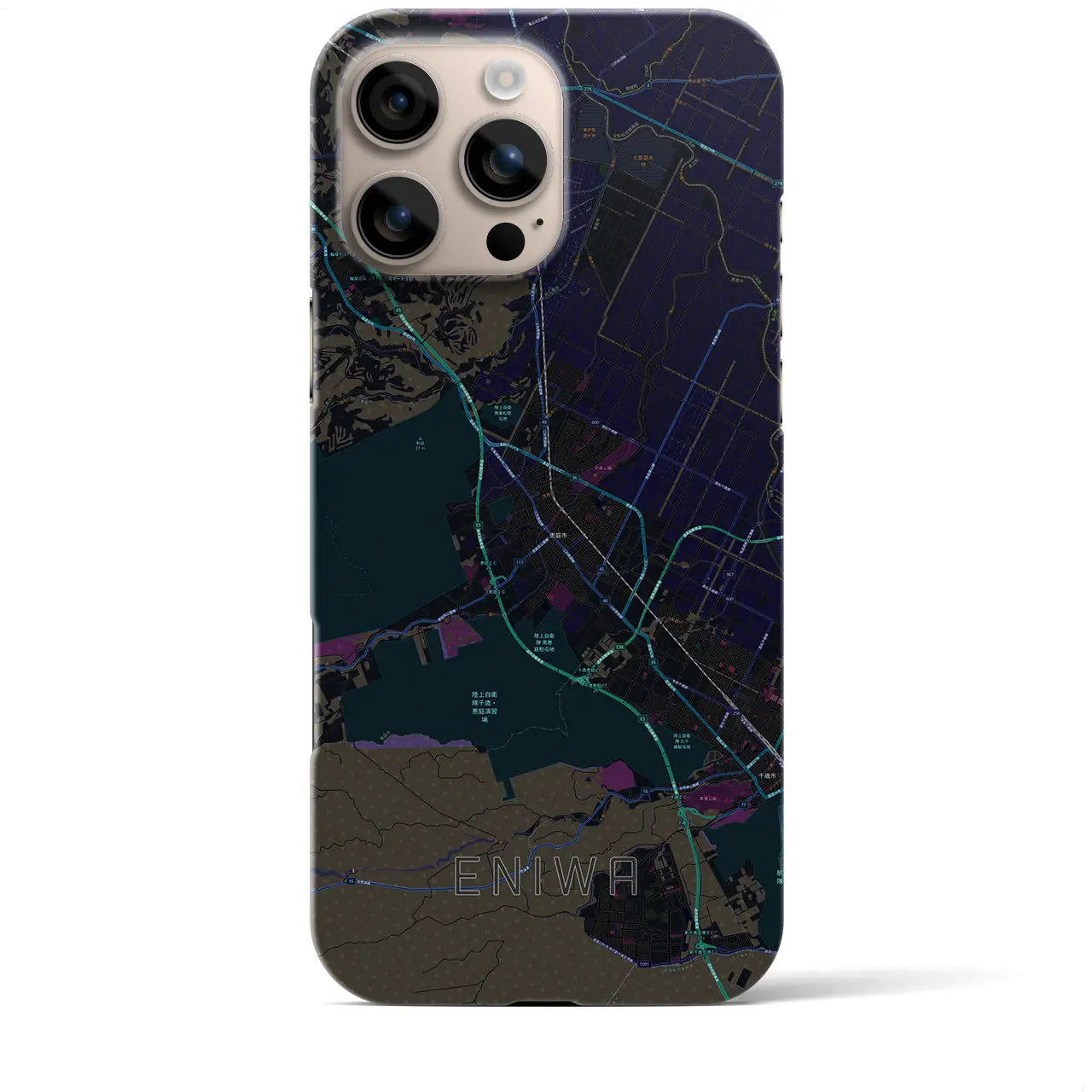 【恵庭(北海道)】地図柄iPhoneケース(バックカバータイプ)