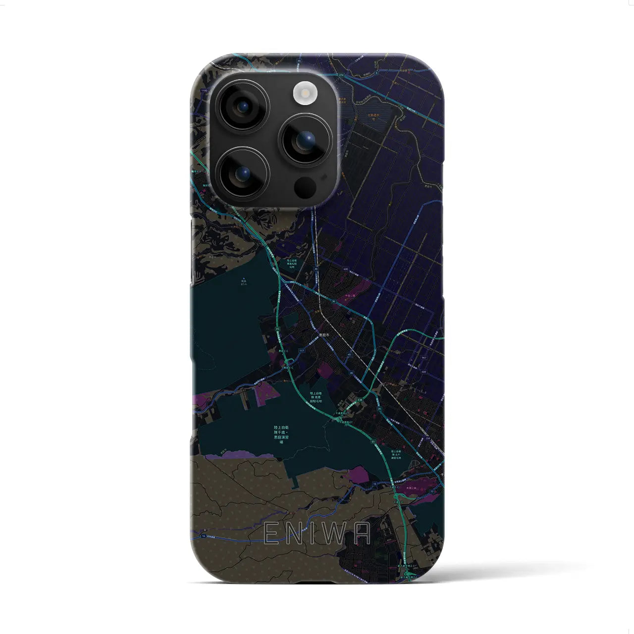 【恵庭(北海道)】地図柄iPhoneケース(バックカバータイプ)