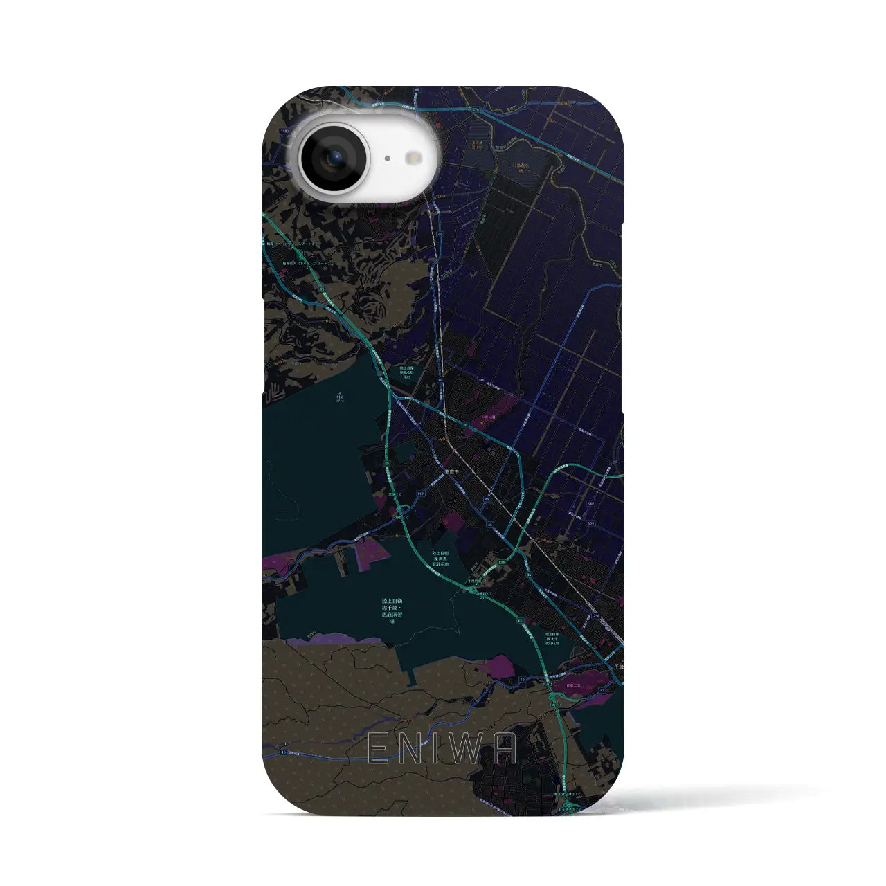 【恵庭(北海道)】地図柄iPhoneケース(バックカバータイプ)