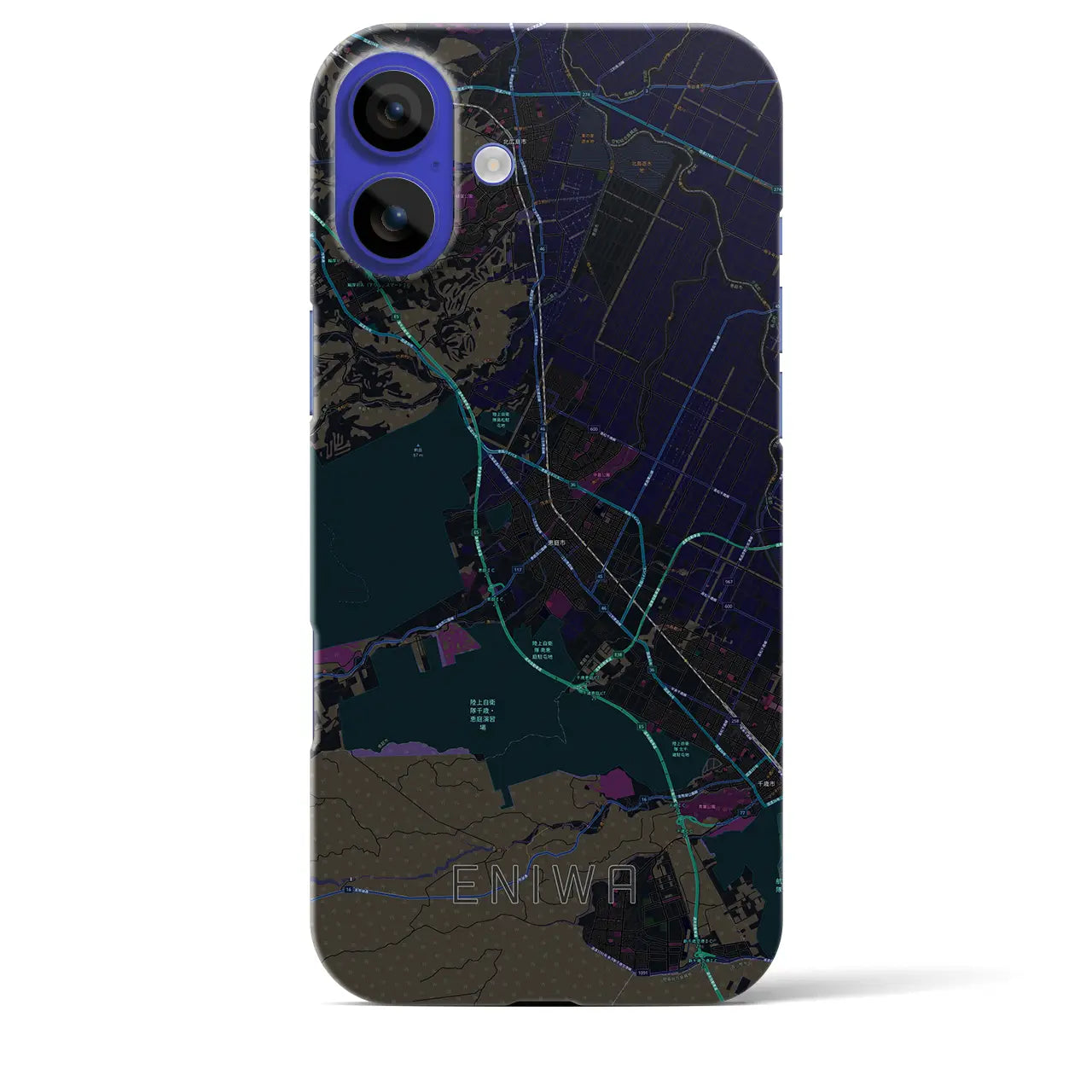 【恵庭(北海道)】地図柄iPhoneケース(バックカバータイプ)