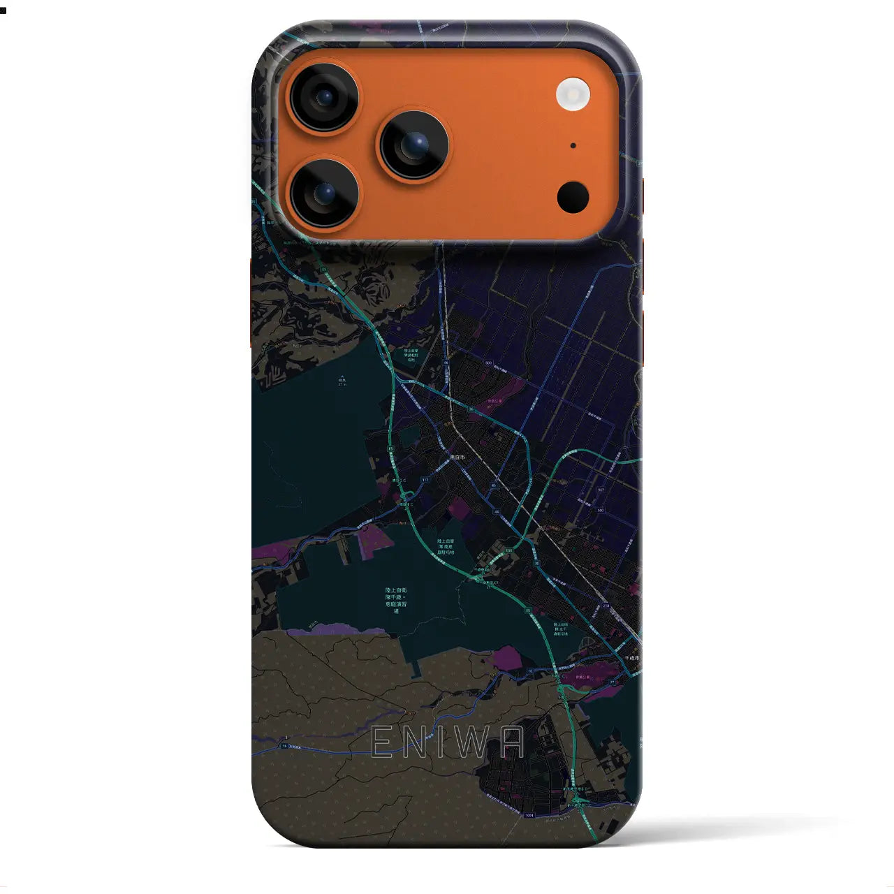 【恵庭(北海道)】地図柄iPhoneケース(バックカバータイプ)