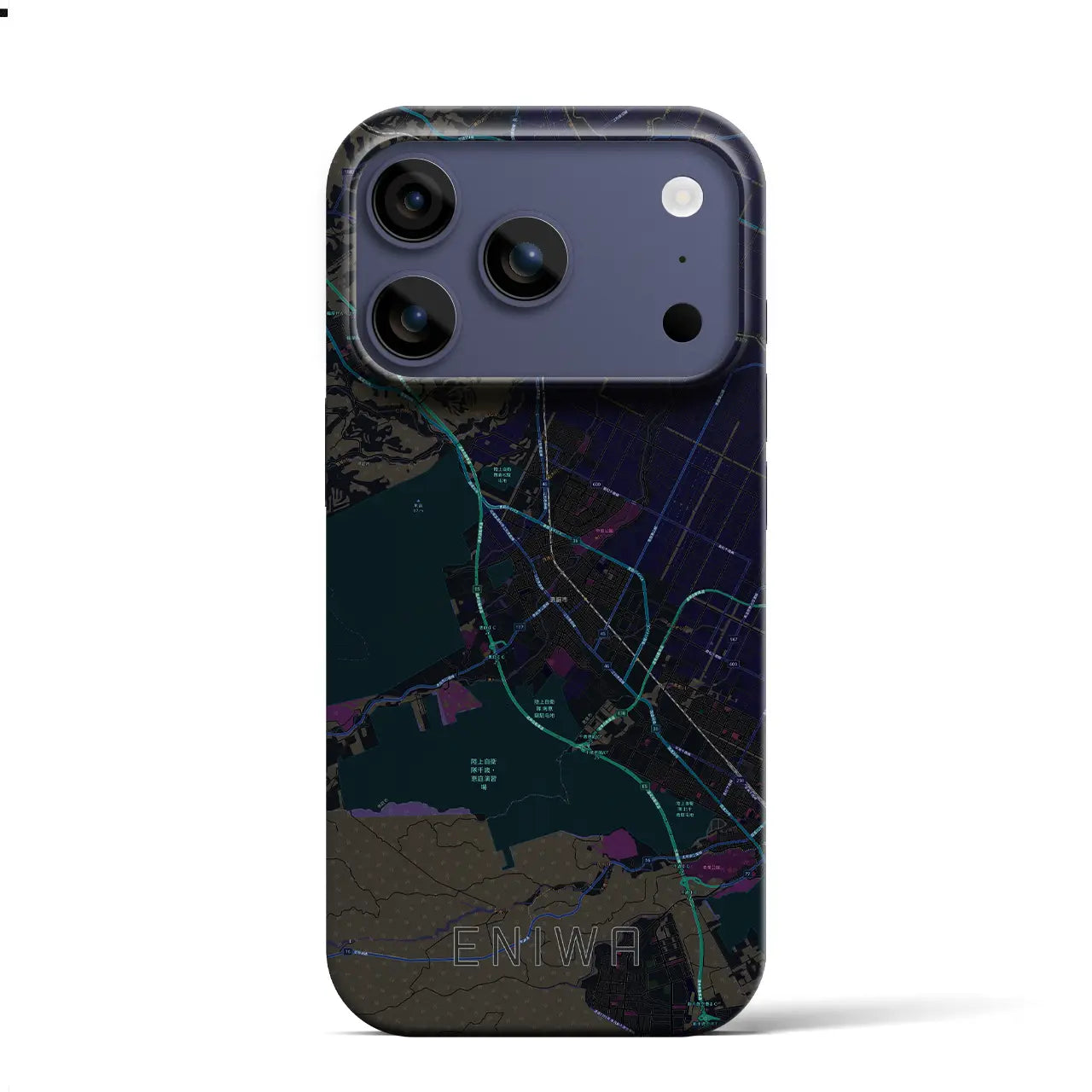 【恵庭(北海道)】地図柄iPhoneケース(バックカバータイプ)