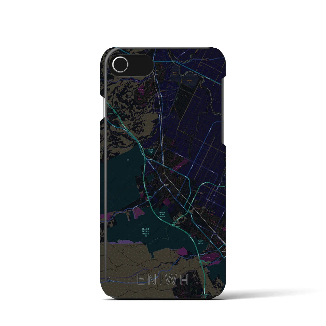 【恵庭(北海道)】地図柄iPhoneケース(バックカバータイプ)
