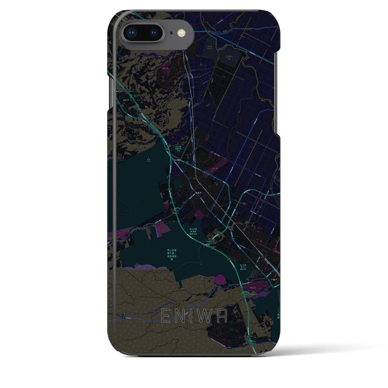 【恵庭(北海道)】地図柄iPhoneケース(バックカバータイプ)