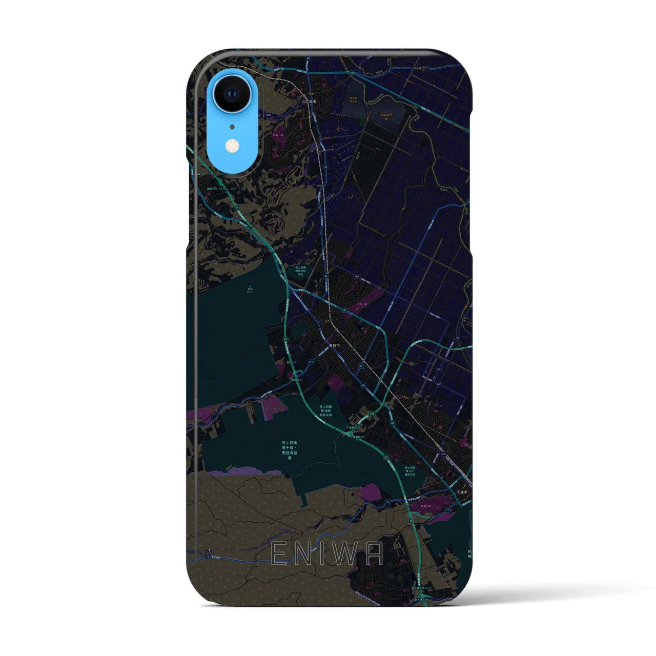 【恵庭(北海道)】地図柄iPhoneケース(バックカバータイプ)