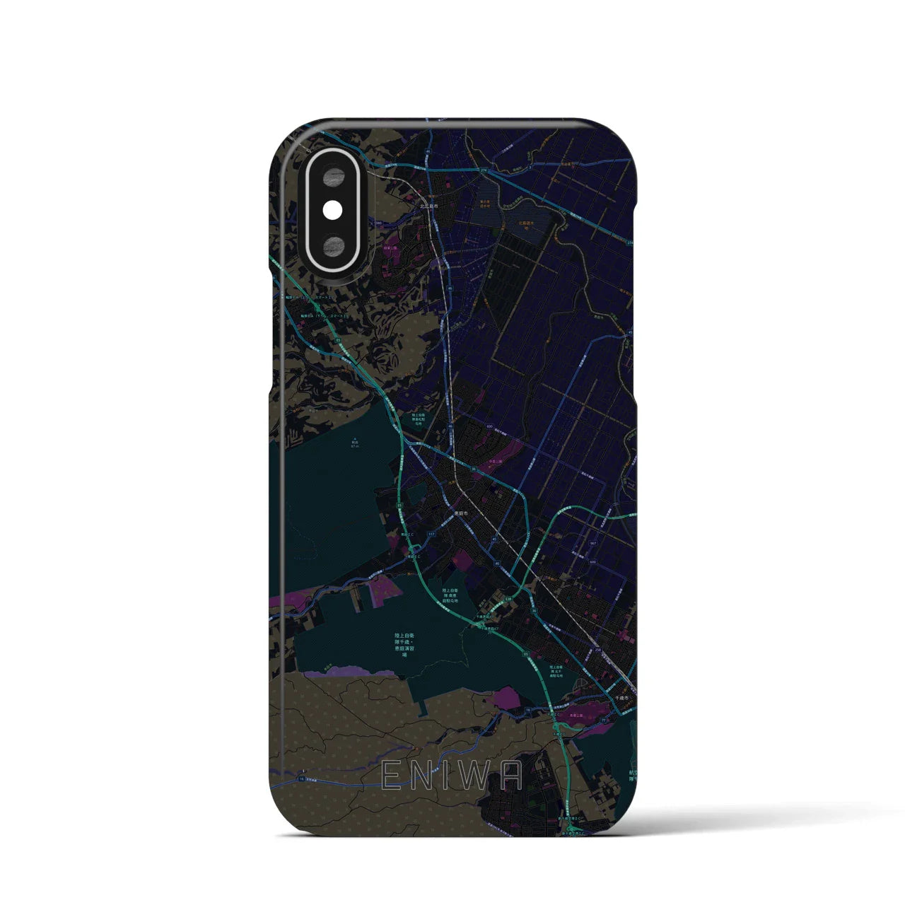 【恵庭(北海道)】地図柄iPhoneケース(バックカバータイプ)