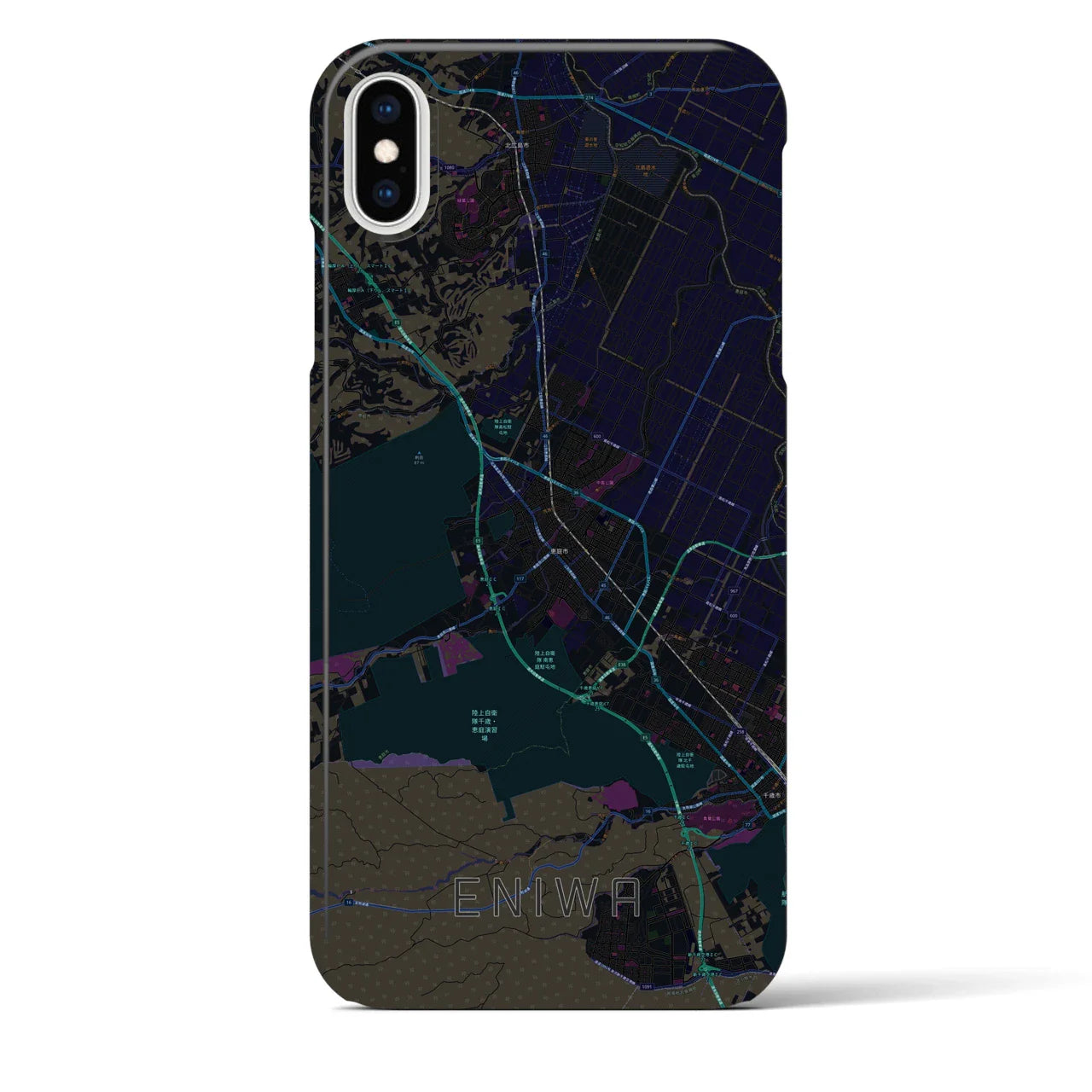 【恵庭(北海道)】地図柄iPhoneケース(バックカバータイプ)