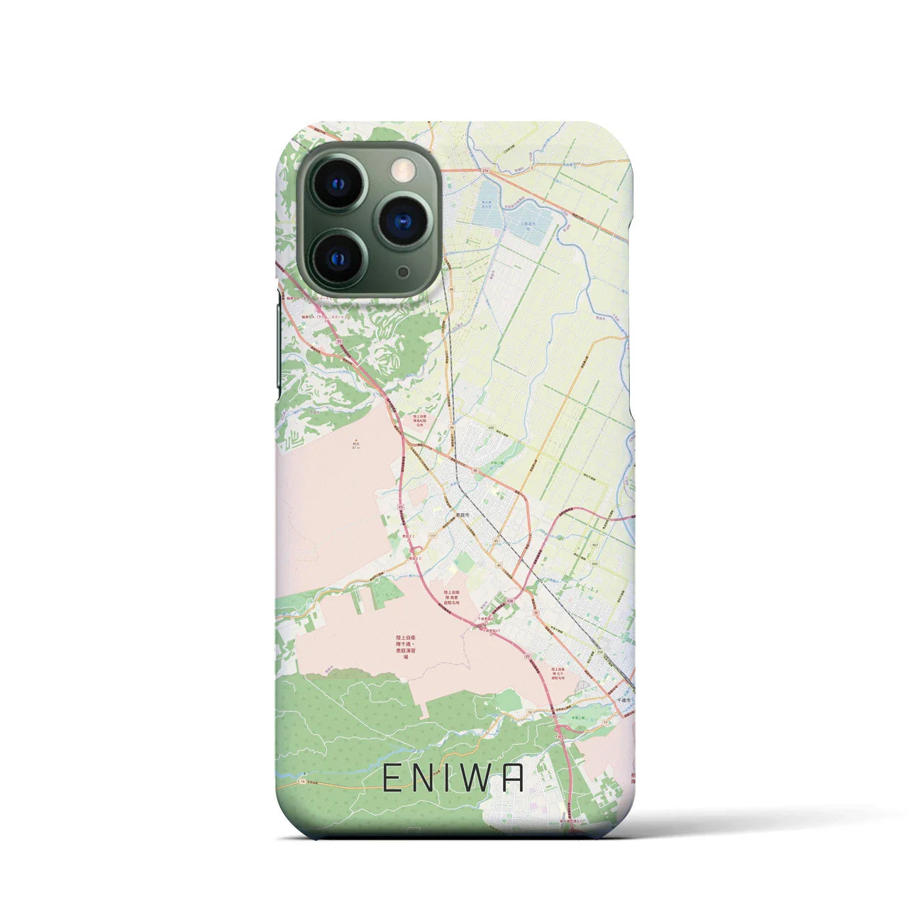 【恵庭(北海道)】地図柄iPhoneケース(バックカバータイプ)