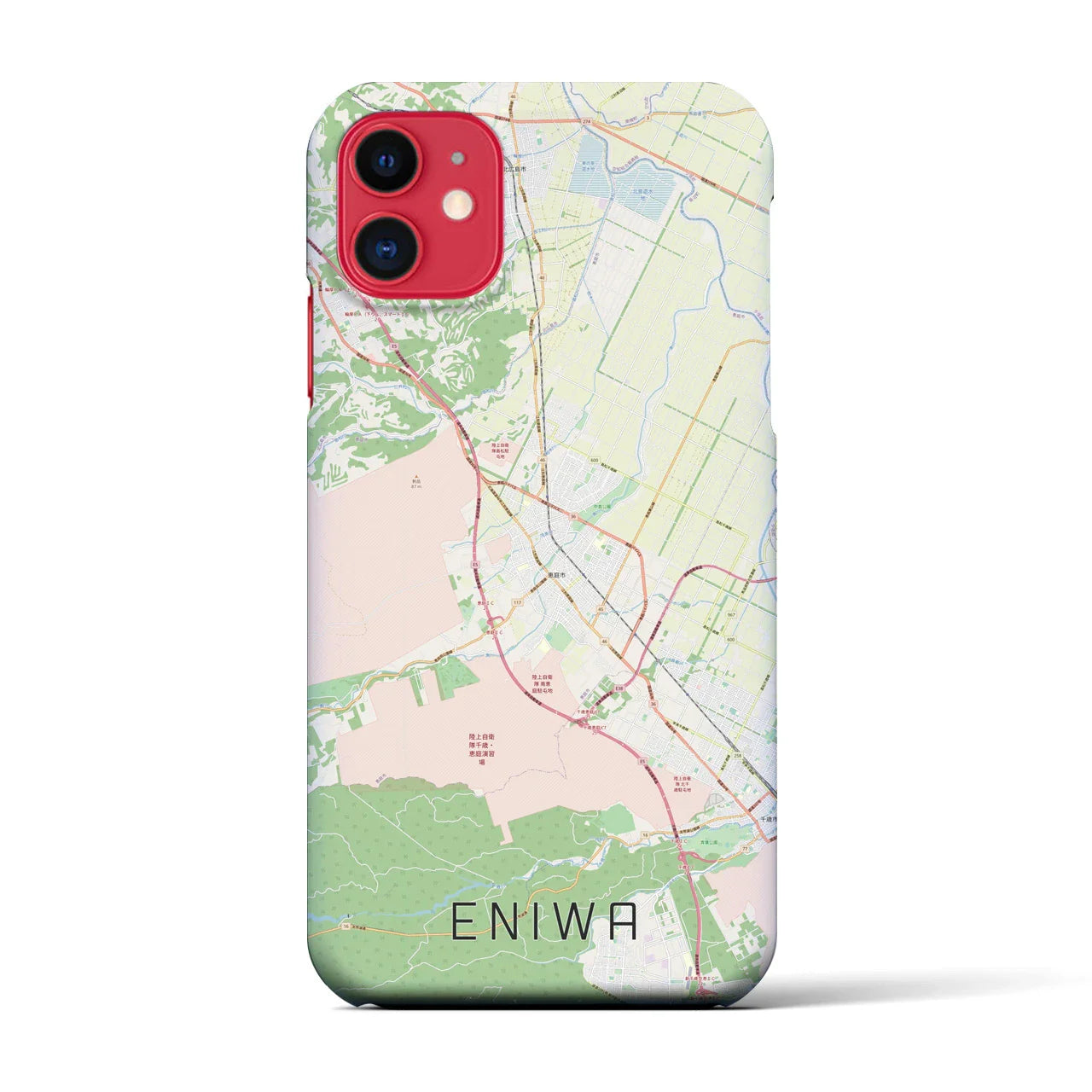【恵庭(北海道)】地図柄iPhoneケース(バックカバータイプ)