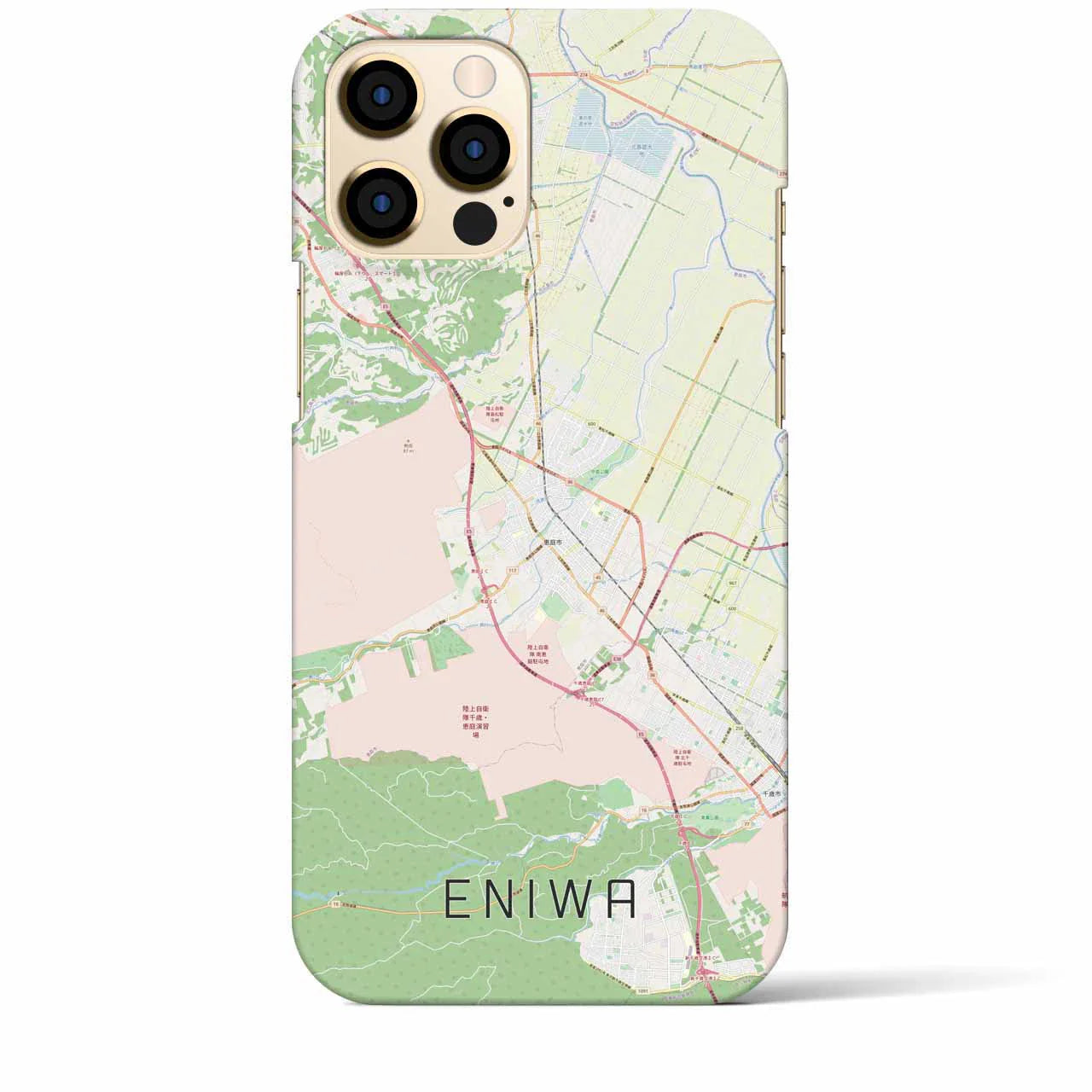 【恵庭(北海道)】地図柄iPhoneケース(バックカバータイプ)