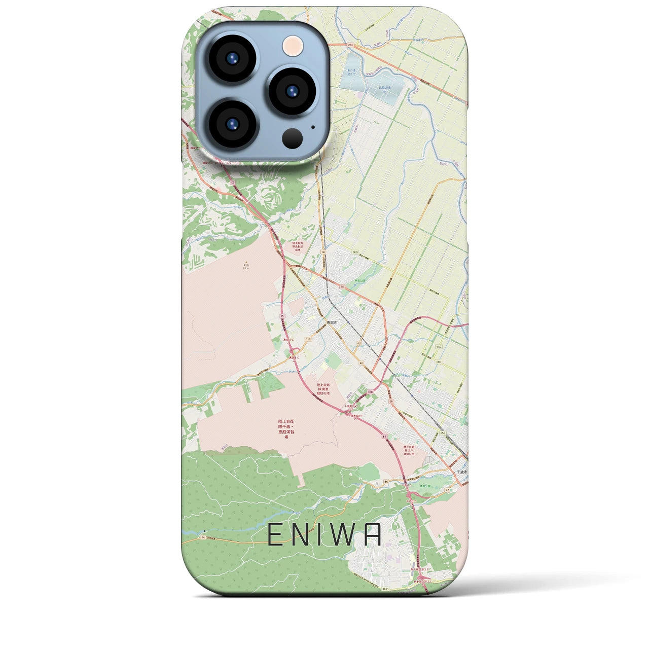 【恵庭(北海道)】地図柄iPhoneケース(バックカバータイプ)