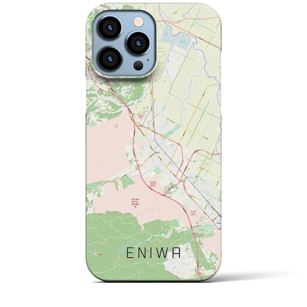 【恵庭(北海道)】地図柄iPhoneケース(バックカバータイプ)