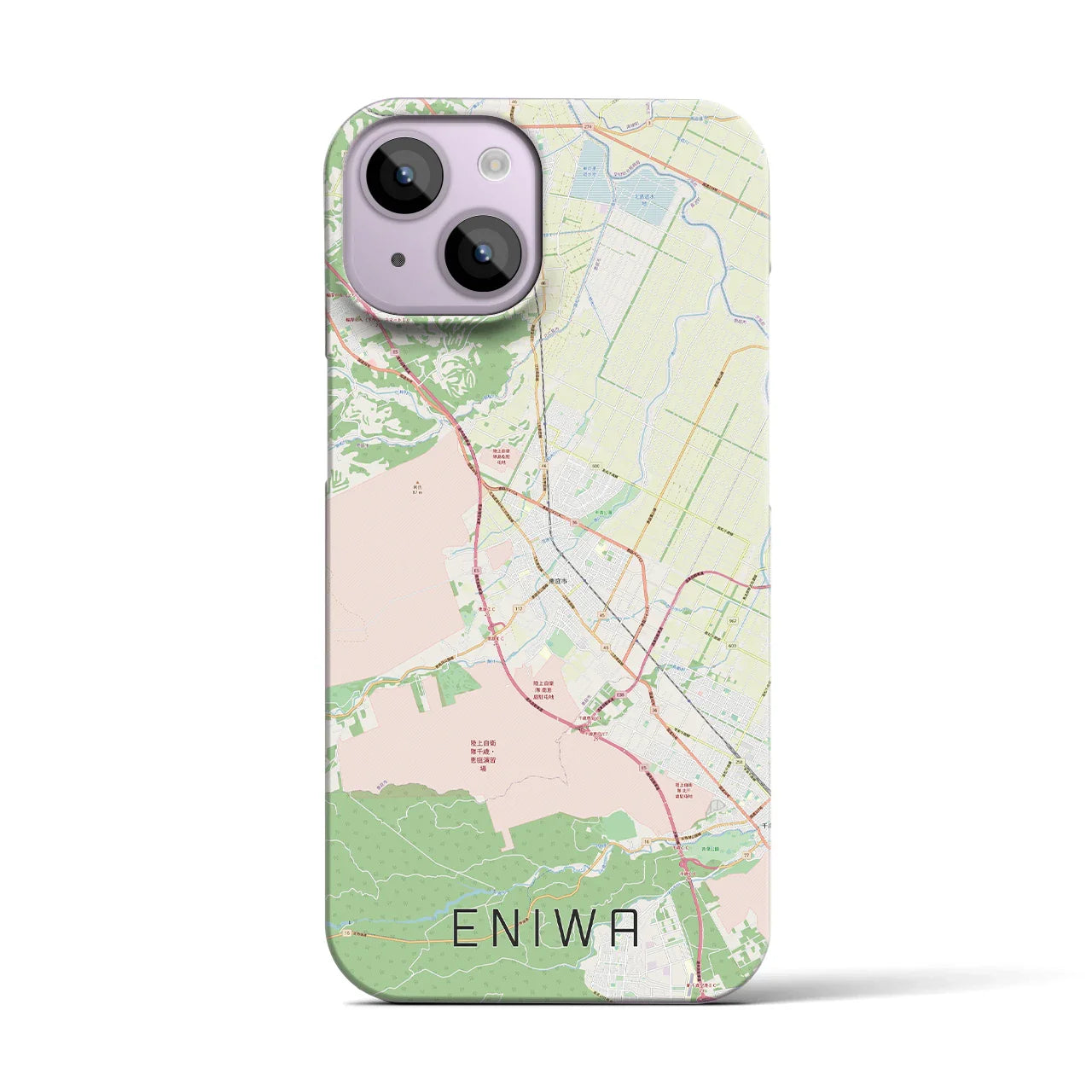 【恵庭(北海道)】地図柄iPhoneケース(バックカバータイプ)