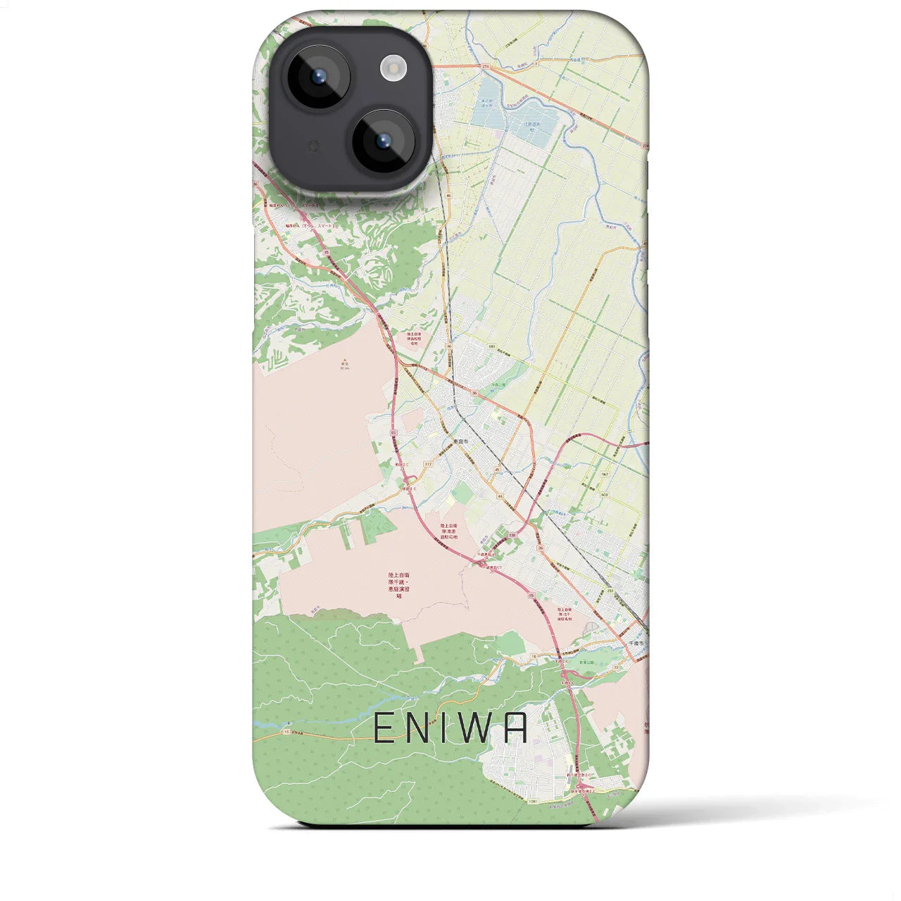 【恵庭(北海道)】地図柄iPhoneケース(バックカバータイプ)