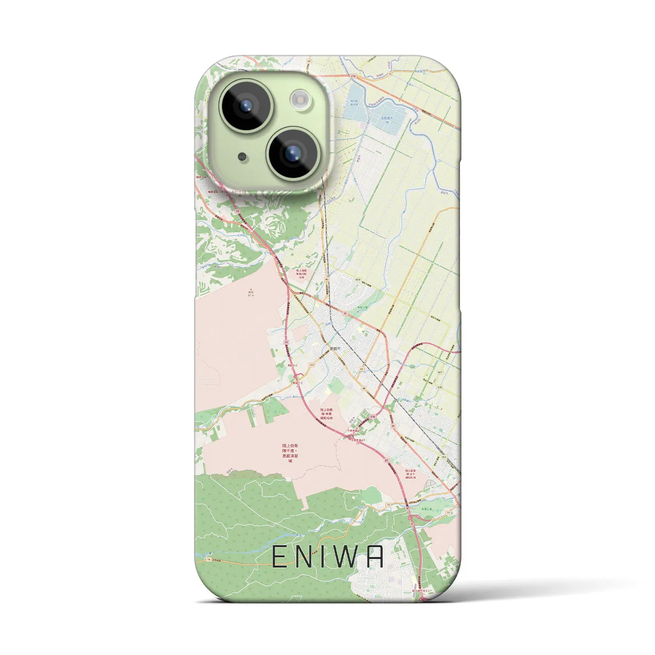 【恵庭(北海道)】地図柄iPhoneケース(バックカバータイプ)