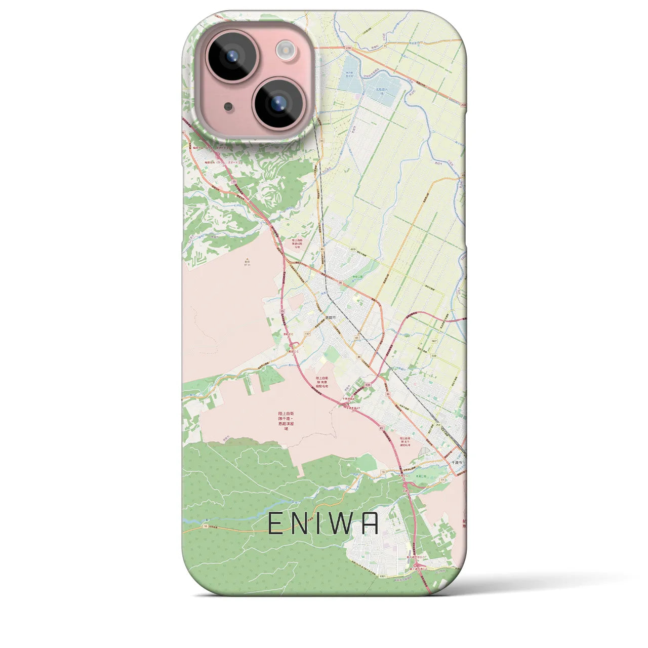 【恵庭(北海道)】地図柄iPhoneケース(バックカバータイプ)