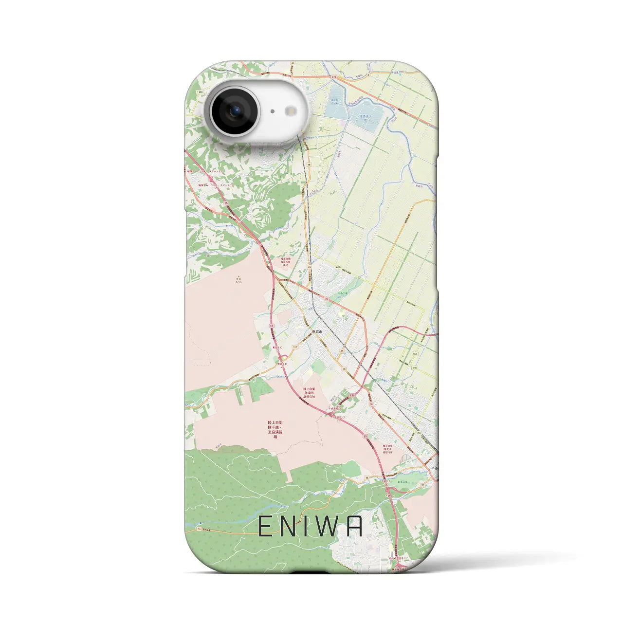 【恵庭(北海道)】地図柄iPhoneケース(バックカバータイプ)
