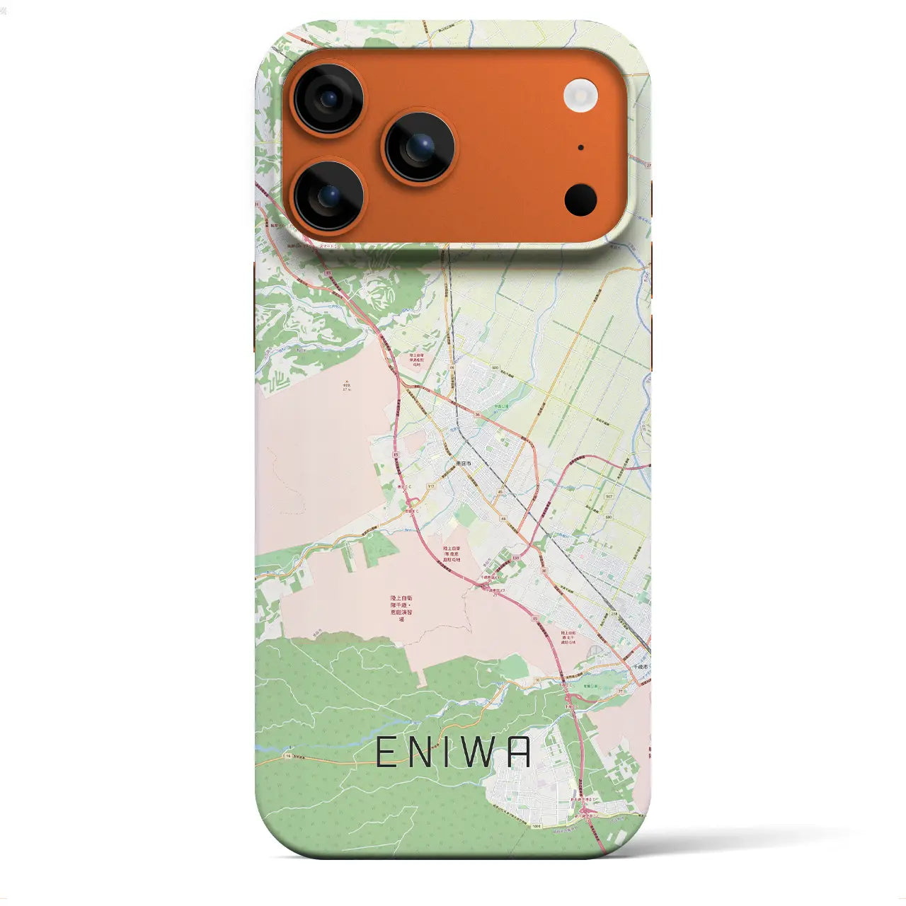 【恵庭(北海道)】地図柄iPhoneケース(バックカバータイプ)ナチュラル・iPhone 17 Pro Max 用