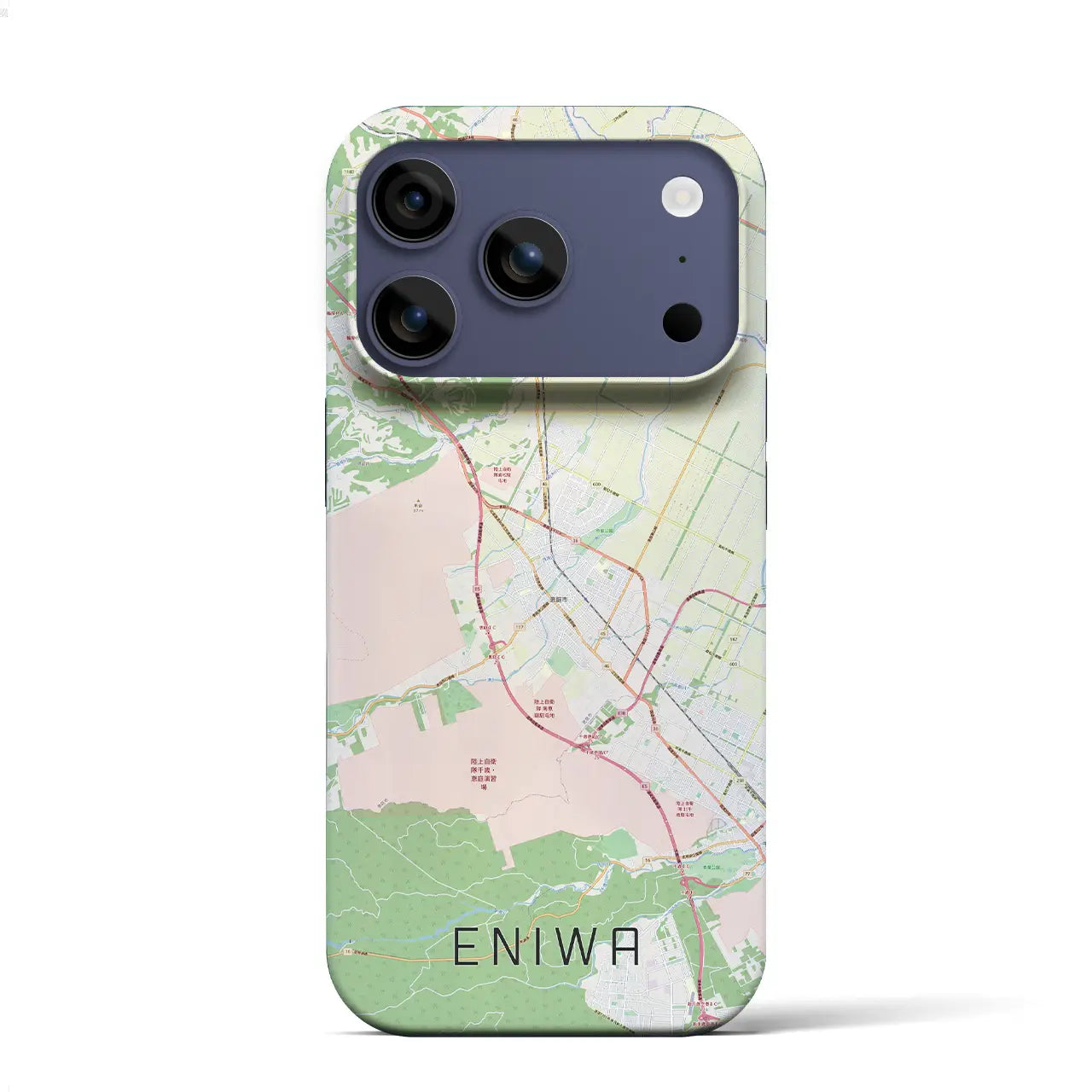 【恵庭(北海道)】地図柄iPhoneケース(バックカバータイプ)