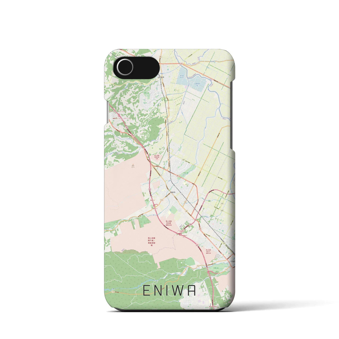 【恵庭(北海道)】地図柄iPhoneケース(バックカバータイプ)