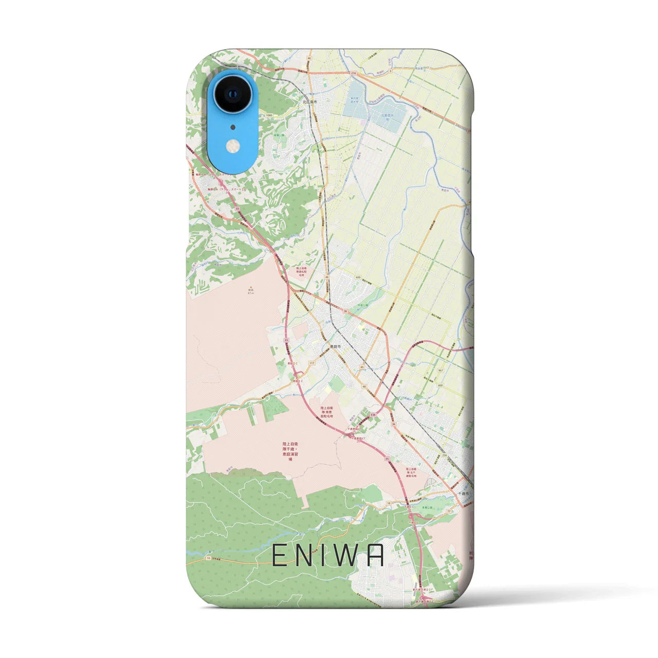 【恵庭(北海道)】地図柄iPhoneケース(バックカバータイプ)