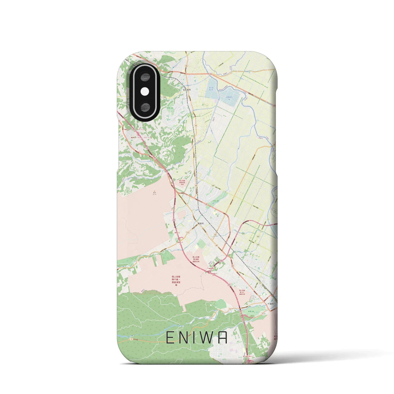 【恵庭(北海道)】地図柄iPhoneケース(バックカバータイプ)