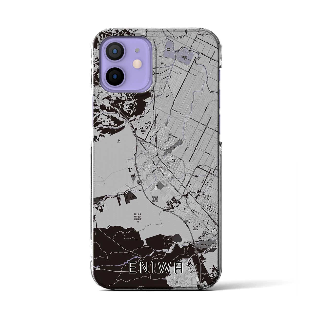 【恵庭(北海道)】地図柄iPhoneケース(クリアタイプ)