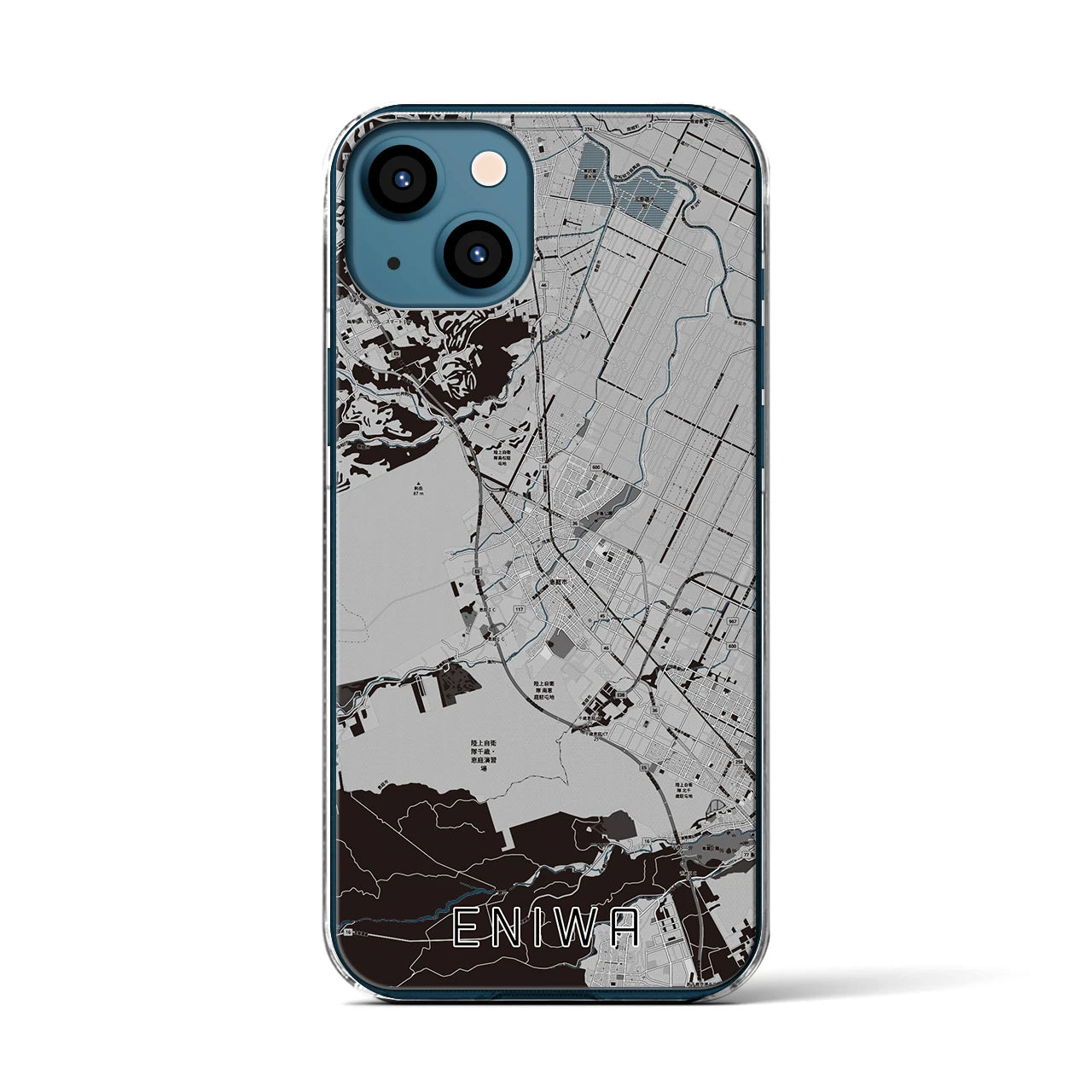 【恵庭(北海道)】地図柄iPhoneケース(クリアタイプ)