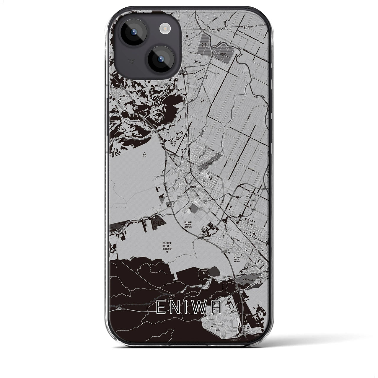 【恵庭(北海道)】地図柄iPhoneケース(クリアタイプ)