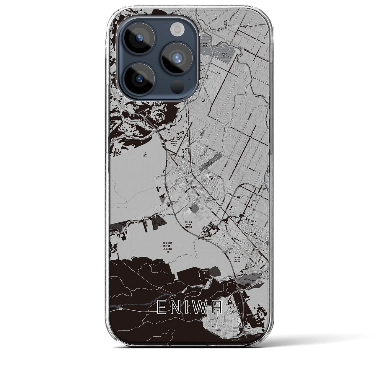 【恵庭(北海道)】地図柄iPhoneケース(クリアタイプ)