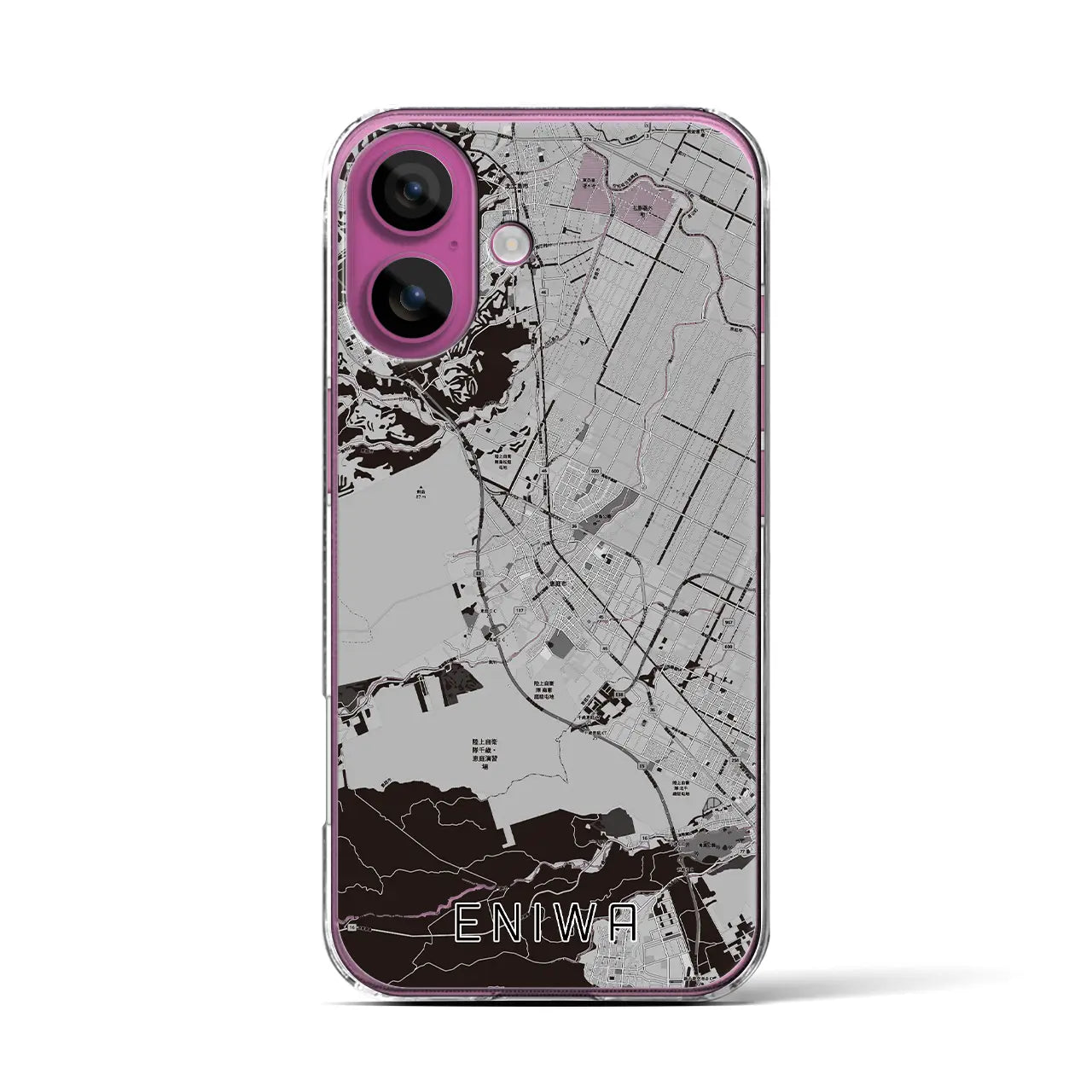 【恵庭(北海道)】地図柄iPhoneケース(クリアタイプ)