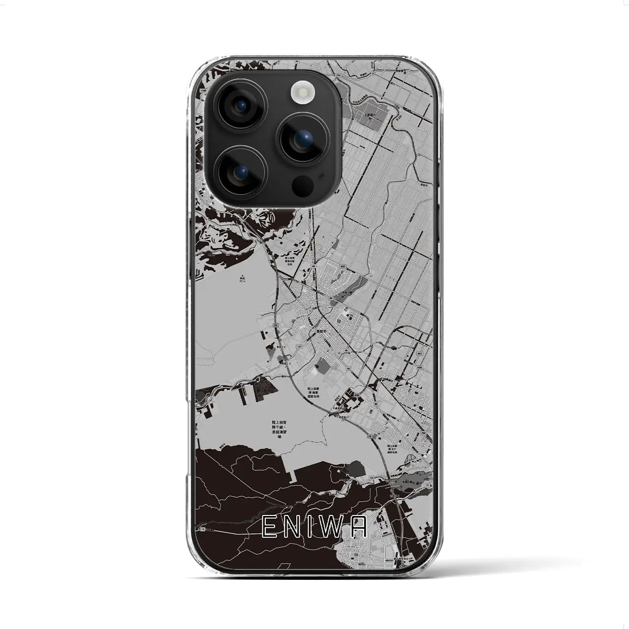 【恵庭(北海道)】地図柄iPhoneケース(クリアタイプ)