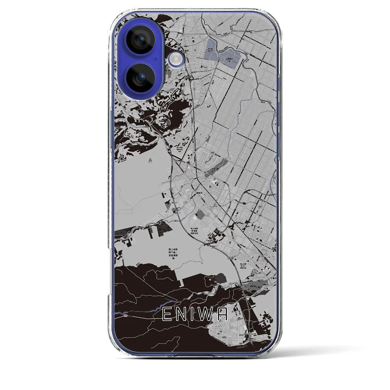 【恵庭(北海道)】地図柄iPhoneケース(クリアタイプ)